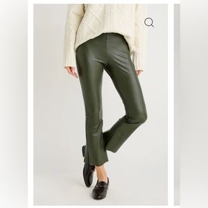 Commando Cropped Faux Leather Flare Leggings